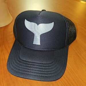 Vintage Gray Whale Gin Trucker Snapback Cap Hat w/Rope